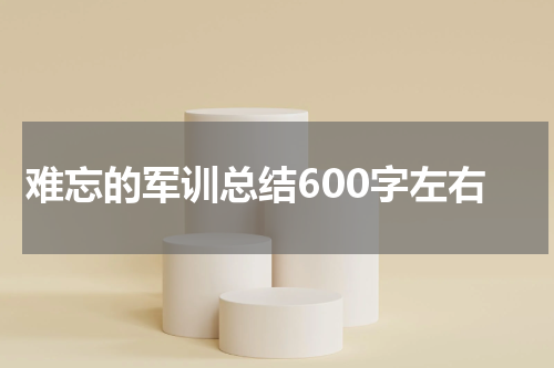 难忘的军训总结600字左右