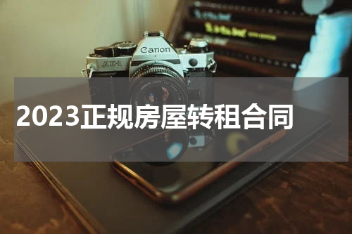 2023正规房屋转租合同
