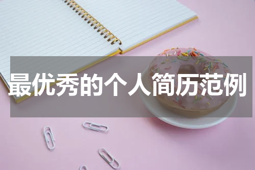 最优秀的个人简历范例