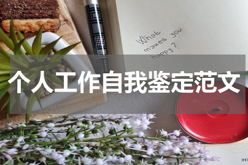 个人工作自我鉴定范文