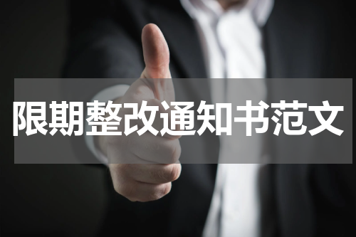 限期整改通知书范文