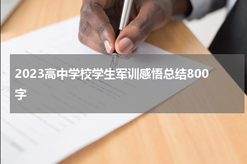 2023高中学校学生军训感悟总结800字