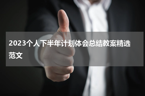2023个人下半年计划体会总结教案精选范文