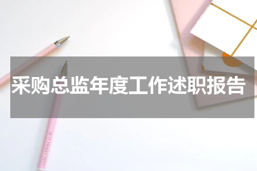 采购总监年度工作述职报告
