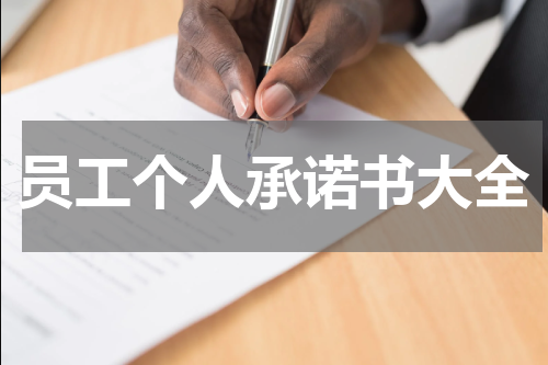员工个人承诺书大全
