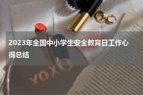 2023年全国中小学生安全教育日工作心得总结
