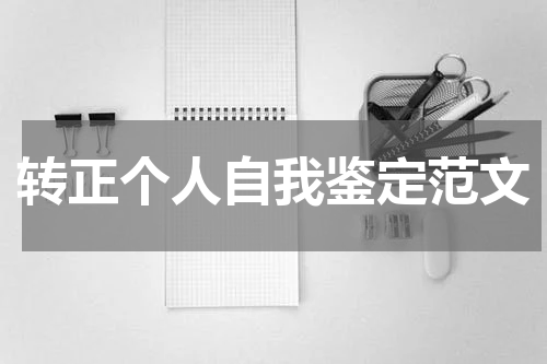 转正个人自我鉴定范文