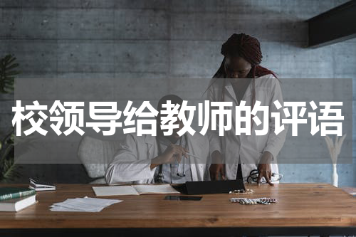 校领导给教师的评语