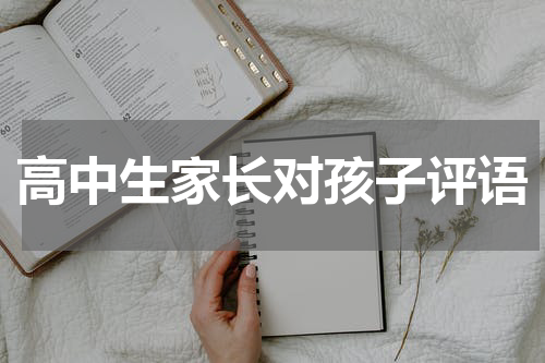 高中生家长对孩子评语