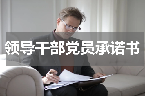 领导干部党员承诺书