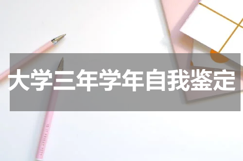大学三年学年自我鉴定