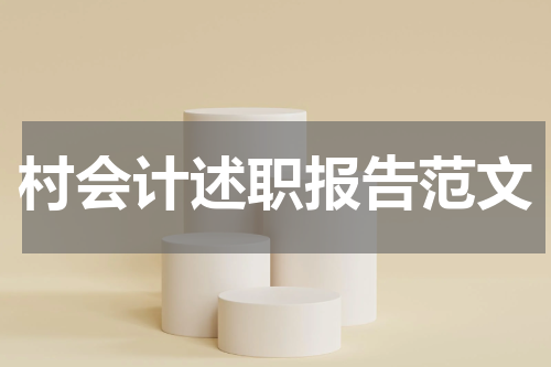 村会计述职报告范文