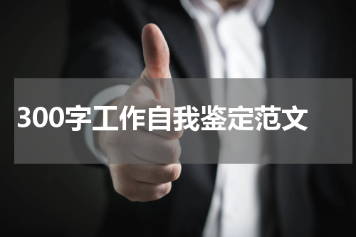 300字工作自我鉴定范文