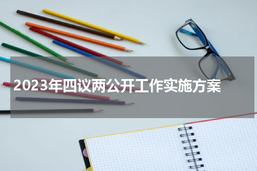 2023年四议两公开工作实施方案