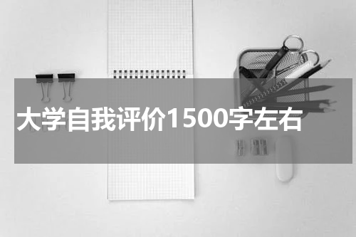 大学自我评价1500字左右