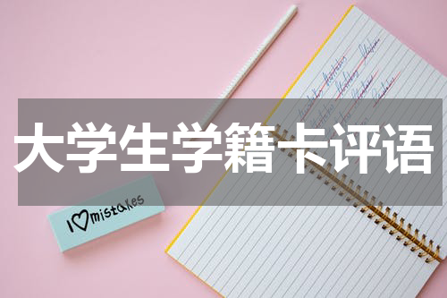 大学生学籍卡评语