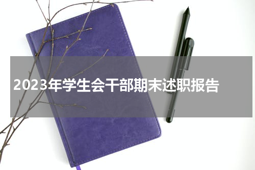 2023年学生会干部期末述职报告