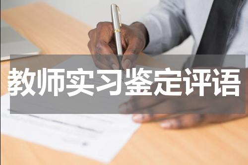 教师实习鉴定评语
