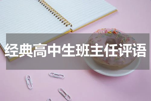经典高中生班主任评语
