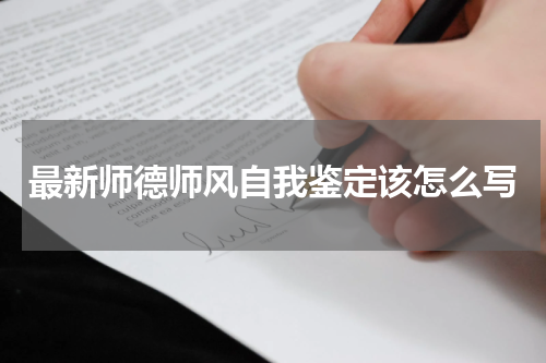 最新师德师风自我鉴定该怎么写