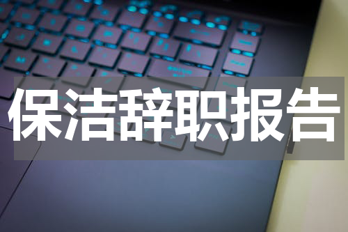 保洁辞职报告