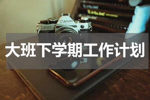 大班下学期工作计划