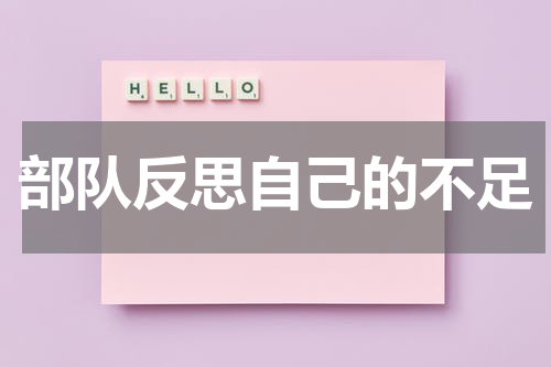 部队反思自己的不足