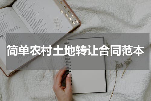 简单农村土地转让合同范本