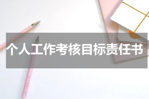 个人工作考核目标责任书