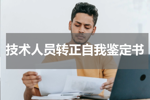 技术人员转正自我鉴定书
