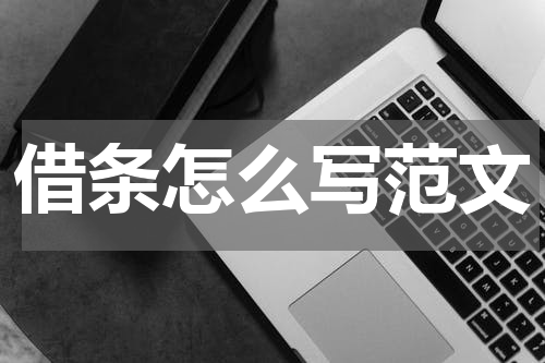借条怎么写范文