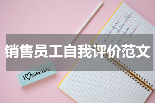 销售员工自我评价范文