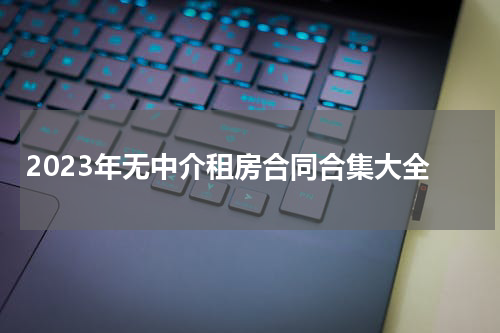 2023年无中介租房合同合集大全