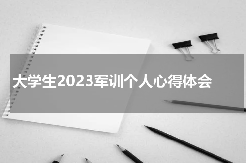 大学生2023军训个人心得体会