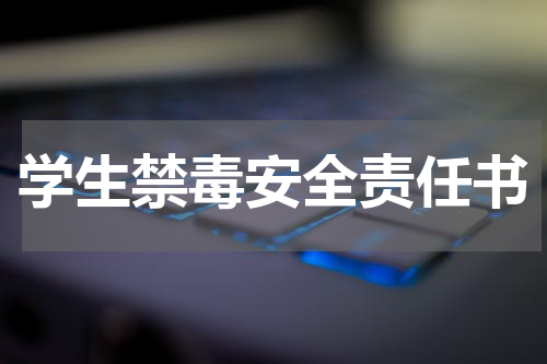 学生禁毒安全责任书