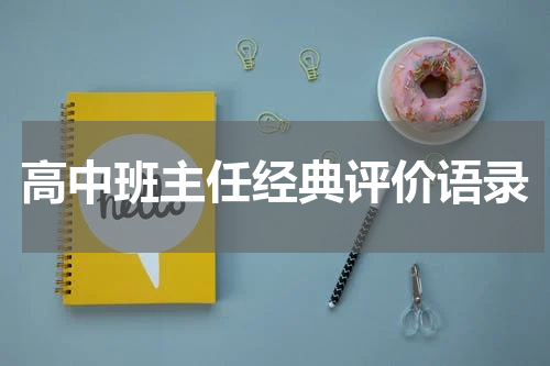 高中班主任经典评价语录