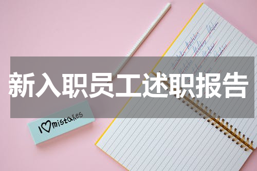 新入职员工述职报告