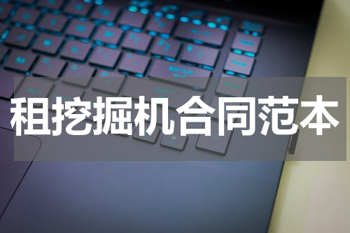 租挖掘机合同范本