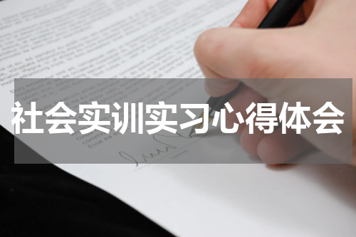 社会实训实习心得体会