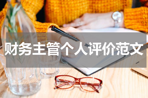 财务主管个人评价范文