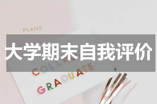 大学期末自我评价