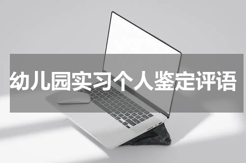 幼儿园实习个人鉴定评语