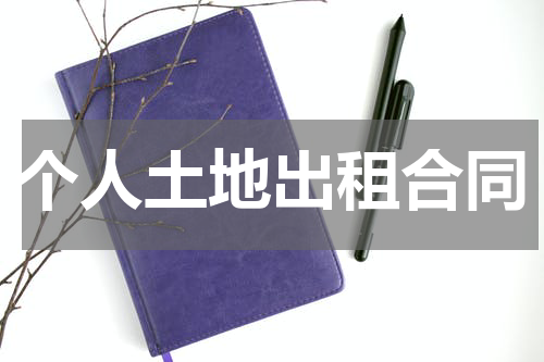个人土地出租合同