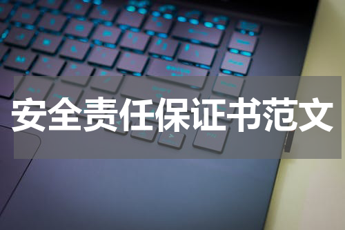 安全责任保证书范文