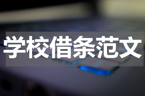 学校借条范文
