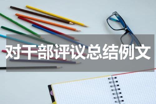 对干部评议总结例文