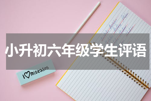 小升初六年级学生评语