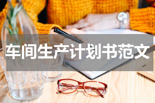 车间生产计划书范文
