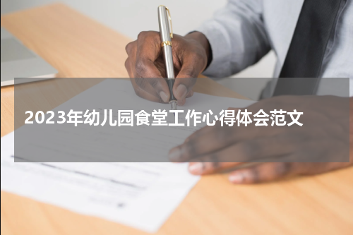 2023年幼儿园食堂工作心得体会范文