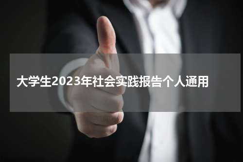大学生2023年社会实践报告个人通用
